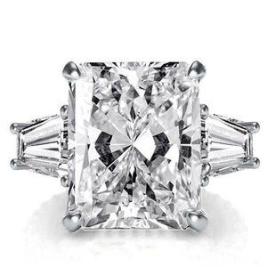 ⚡  Princess Cut 4A CZ Micro Moissanite Ring for Women, FB16FA1096